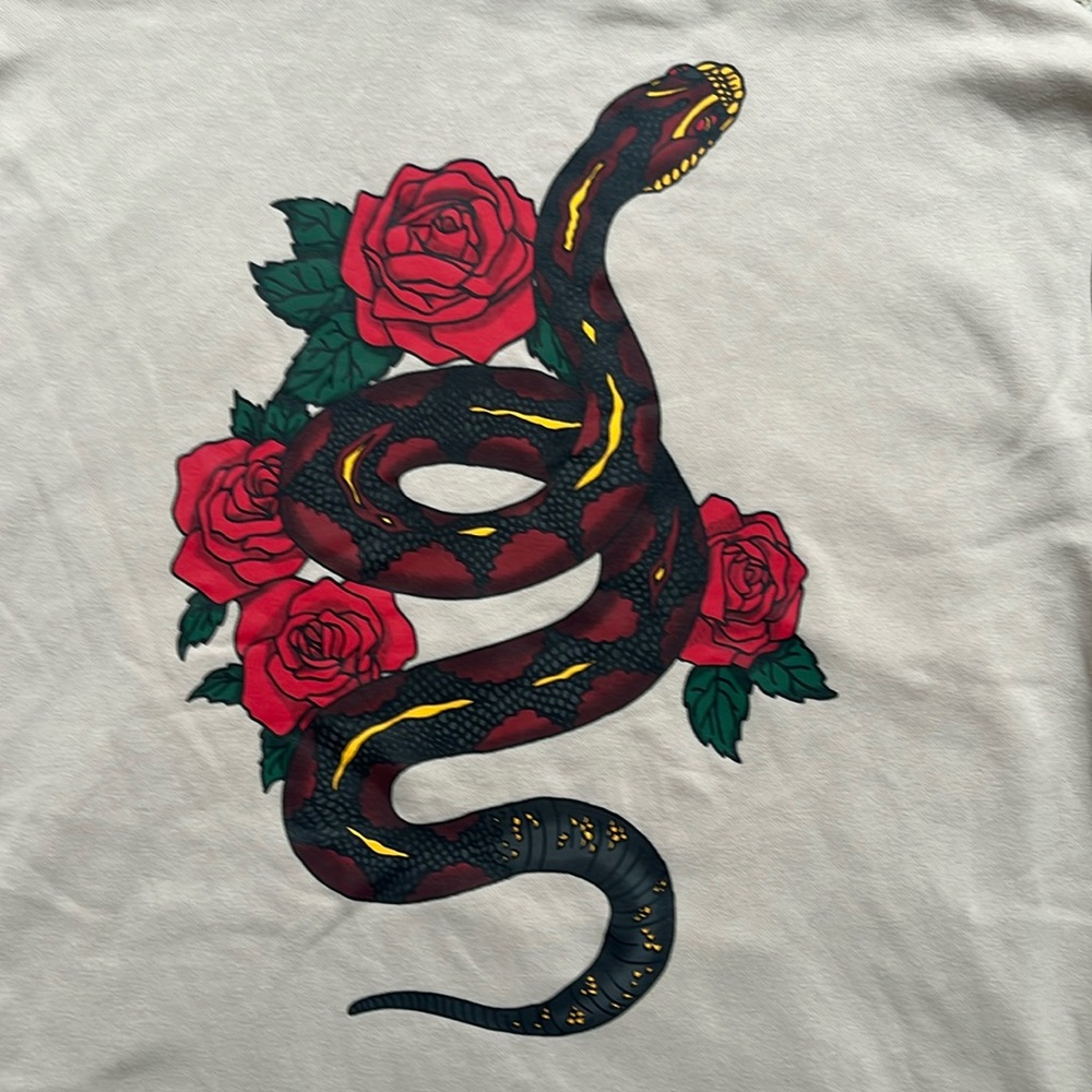 Rose Hoodie with Snake Rose detail in the back